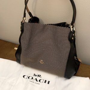 COACH Legacy Jacquard Edie 31 Shoulder Bag in black